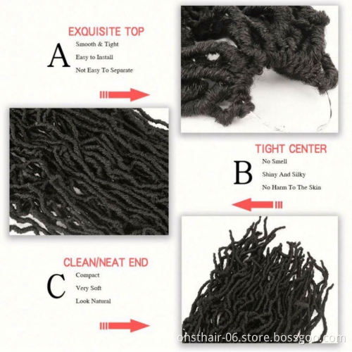 Wholesale 24inch Bobbi Boss Nu Locs 30 36 inch Synthetic Crochet Hair Braid Extensions Ombre Faux locs Hair Nu locs Braid Hair